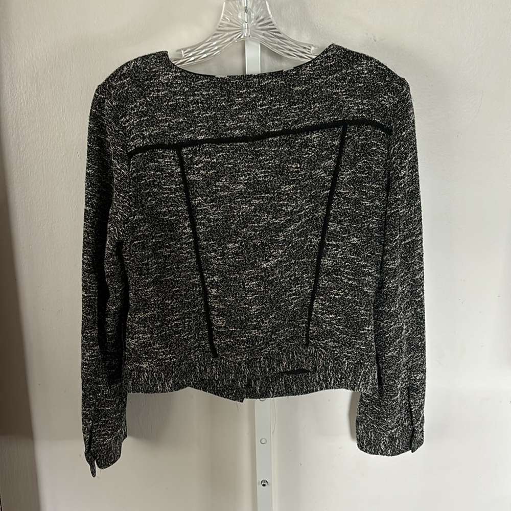 Slate & Willow Tweed Black and White Jacket Womens Size Large - Picture 6 of 10
